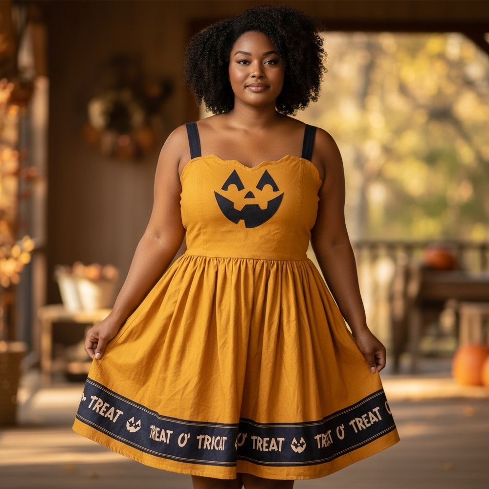 Oblong Box Shop Retro Halloween Spooky Vintage Style Prudence‎ Mini Dress 3XL